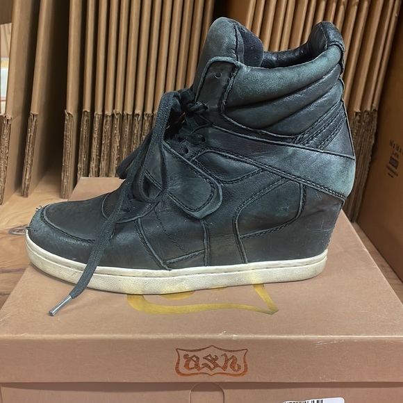 Ash As-cool Ter wedge sneaker black size 40 - Picture 7 of 17